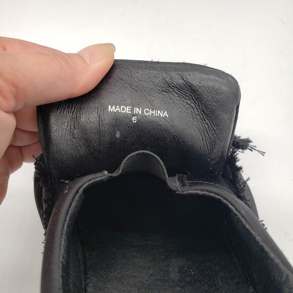 J/Slides Women's Nyc Annabelle Bow Fringe Platform Sneakers Shoes Black SZ 6 - Picture 6 of 8